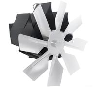 Sandyseptember Ventola per stufa a legna alimentata a calore da parete con morsetto, circola l'aria calda in modo efficiente con funzionamento silenzioso (argento)