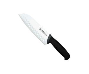 Sanelli A.- coltello santoku cm 18, 20 alveolata manico nero
