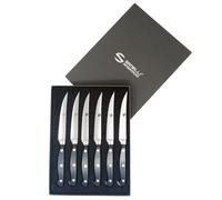 Sanelli Ambrogio Linea Chef - Scatola regalo 6 Coltelli Costata lama mezza denta