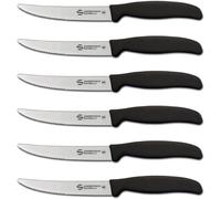 Sanelli Ambrogio set 6 coltelli da Bistecca e Tavola con lama dentata