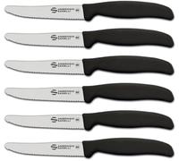Sanelli Ambrogio set 6 coltelli da Bistecca e Tavola con lama dentata
