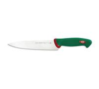 Sanelli Coltello Cucina Cm.20 Premana in Acciaio Inox Professionale, Manico con tecnologia antibatterica Verde e Rosso - multicolore acciaio inox 312620