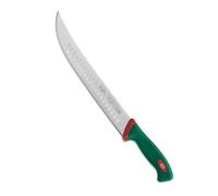Sanelli Premana Professional Coltello Scimitarra Olivato, Acciaio inox, Verde/Rosso, lunghezza lama 26 cm.
