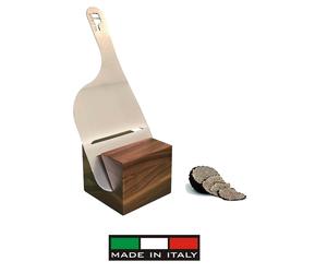 Sanelli Davide Oldani Xfetta tagliatartufi con-base in noce ( made in Italy )