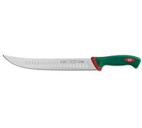 Sanelli linea Premana Professional Coltello Scimitarra Olivato, Acciaio inox, Verde/Rosso, lunghezza lama 30 cm.