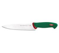 Sanelli Coltello Cucina Cm.20 Premana in Acciaio Inox Professionale, Manico con tecnologia antibatterica Verde e Rosso - multicolore acciaio inox 312620