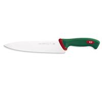 Sanelli Coltello Cucina Cm.24 Premana in Acciaio Inox Professionale, Manico con tecnologia antibatterica Verde e Rosso - multicolore acciaio inox 312624