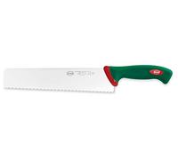 Sanelli Premana Professional Coltello Cioccolato seghettato, Acciaio Inossidabile, Verde/Rosso