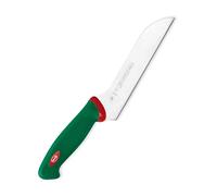 Sanelli Premana Professional Coltello Formaggio Zancato, Acciaio Inossidabile, Verde/Rosso, 31.0x3.0x7.0 cm