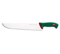 Sanelli Premana Professional Coltello Francese Seghettato, Acciaio Inossidabile, Verde/Rosso, 45.5 x 3 x 6 cm
