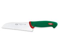 Sanelli Premana Professional Coltello Pizza seghettato, Acciaio Inossidabile, Verde/Rosso, Lama 16 cm