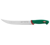 Sanelli Premana Professional Coltello Scimitarra Olivato, Acciaio inox, Verde/Rosso, lunghezza lama 26 cm.