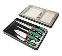 Sanelli Premana Professional Confezione Coltelli Sushi da cucina, Acciaio Inossidabile, Verde / Rosso, 40 x 24 x 3 cm, 4 Unità