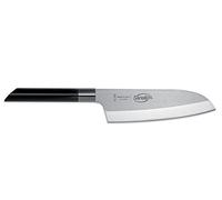 Sanelli Coltello Santoku Cm.16 SanelliSan in Acciaio Inox Professionale, Manico in delrin stile orientale nero - nero acciaio inox 380316