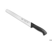 Sanelli Skin Coltello Pane seghettato, Acciaio Inossidabile, Nero, Lunghezza lama 24 cm.