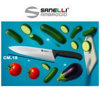 COLTELLO CUCINA SUPRA CM.18 INOX CUOCO RISTO PROFESSIONALE AMBROGIO SANELLI