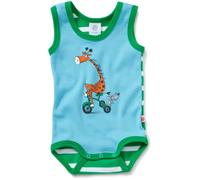 Sanetta 321372 - Body senza maniche con giraffa, bambino, Blu (Blau (5685)), 86