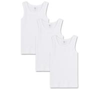 Sanetta 333735 - Canottiere da ragazzo, Made in Europe, taglia 152, confezione da 3, colore: Bianco