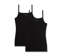 Sanetta Canottiera Intima da Ragazza (Confezione Doppia) Nera | Canottiera Intima di Alta qualità e sostenibile per Ragazze in Cotone Contenuto: Set di 2 Biancheria Intima per Ragazze, Nero, 164