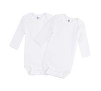 Sanetta Body unisex a maniche lunghe, in cotone biologico, confezione doppia bianco 4 anni