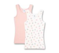 Sanetta Canottiera da ragazza (confezione doppia) Dots-Allover e Rosa | Canottiera intima di alta qualità e sostenibile per ragazze in cotone Contenuto: set da 2 pezzi di biancheria intima per ragazze