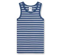 Sanetta Canottiera Intima da Ragazzo Blu a Righe | Canottiera Intima di Alta qualità e sostenibile per Ragazzi in Cotone Intimo per Ragazzi, Blu, 128