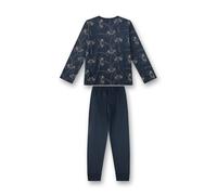Sanetta Jungen Pigiama Manica Lunga Dark Blau Game Zone Interlock in Cotone