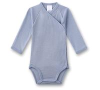 Sanetta - Kid's Wrapover Body 1/1 Wool - Intimo lana merinos 44/50 grigio/lilla