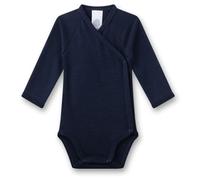 Sanetta - Kid's Wrapover Body 1/1 Wool - Intimo lana merinos 68/74 blu
