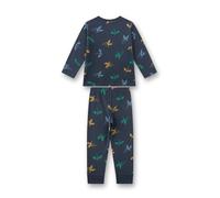 Sanetta Pigiama Bambino in Velluto a Tinta Unica, Maniche Lunghe, Cotone 100%