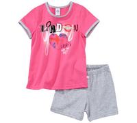 Sanetta - Pigiama, Manica Corta, Bambina, Rosa (Pink (3218)), 116 cm
