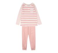 Sanetta Schlafanzug Lang Set di Pigiama, Argento e Rosa, 116 cm Bambina