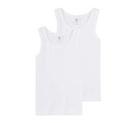Sanetta Ragazzi Canottiera in Pacco Doppio in Cotone Organico - Made in Europe - Bianco (10), 104