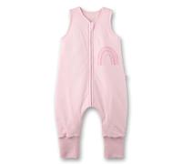 SANETTA Sacco nanna con piedi rosa | Pratico e comodo sacco a pelo unisex in cotone biologico, sacco nanna con cerniera e stampa arcobaleno | Baby Sleeping Bag