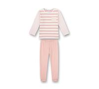Sanetta Schlafanzug Lang Set di Pigiama, Argento e Rosa, 116 cm Bambina