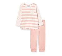 Sanetta Schlafanzug Lang Set di Pigiama, Argento e Rosa, 128 cm Bambina
