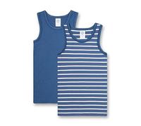 Sanetta Unterhemd im Doppelpack Blau Maglietta Intima in Confezione Doppia, Blu, 116 Bambino