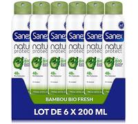 SANEX - Deodorante Natur Protect Fresh Efficienza 48h Bio Spray 200ml - Set di 6