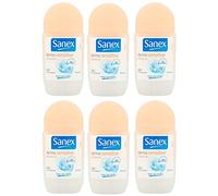 Sanex - Deodorante roll-on da donna Dermo Sensitive per pelli sensibili, confezione da 6, 50 ml