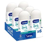 Sanex Deodorante Roll-On Zero% Extra Control, Protezione 48h, 50 ml, Confezione da 6 Pezzi