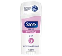 SANEX - Deodorante Stick Dermo Invisible - 24H Freschezza & Protezione contro gli odori - Anti-Tracce - Testato Dermatologicamente - Ripristina il pH Naturale della Pelle - Stick 65 ml