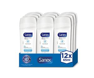 Sanex - Deodorante stick unisex, Dermo Protector, 12 pezzi, 65 ml