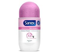 Sanex Dermo+ Invisibile Deodorante Antitraspirante Roll-On 72 ore 50 ml - Protezione efficace contro sudore e cattivi odori - dermatologicamente testato - contiene 0% alcool* - Protegge dalle macchie