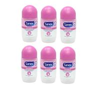 SANEX DERMO Invisible Deodorante roll-on da donna per tutti i tipi di pelle, 50 ml, confezione da 6