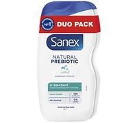 SANEX - Natural Prebiotic Idratazione Gel doccia - Pelle secca - Pulisce delicatamente - Nutre in profondità - Complesso prebiotico e postbiotico - Idratazione 12 ore - Senza solfato* - 425 ml x 2