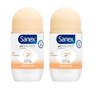 Sanex Roll On Dermo Sensitive Protezione delicata 48 ore di protezione con biglietto di ringraziamento Welari (confezione da 2)