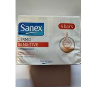 Sanex Sapone Dermo Sensitive Bar, 4 x 90 g