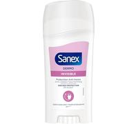 SANEX Stick deodorante Dermo invisibile anti impronte, antitraspirante 48 H, senza alcool, confezione da 2 x 65 ml