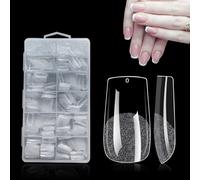 SanFangyue 552 Pezzi Tip in Gel per Unghie, 12 Taglie Tip Unghie Ricostruzione, Unghie Finte Copertura Completa, Gel Tips Unghie Quadrate per Salone Manicure, Nail Art Principiante