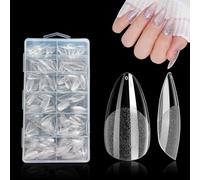 SanFangyue 552 Pezzi Tips in Gel Trasparenti, Tip Unghie Acrilico, 12 Dimensioni Per Unghie per Ricostruzioni Mani, Nails e Tip Nail Art